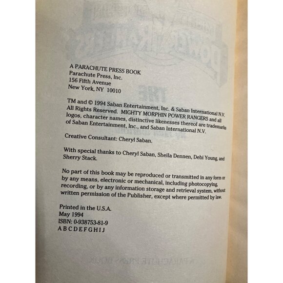 Mighty Morphin Power Rangers Vintage Books Lot of 2 - Picture 8 of 10